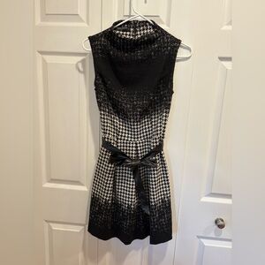 Rinascimento Black and White Mini Dress